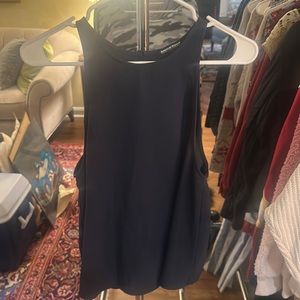Dark blue tank top with buttons to close the back - slight open back
